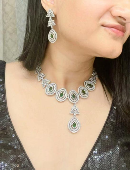 Ashya AD Necklace Set - AJEH Jewellery