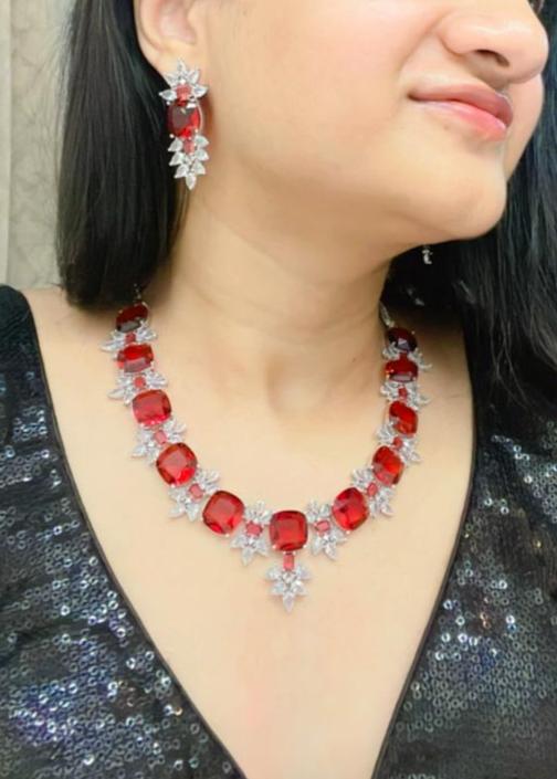 Azra AD Necklace Set - AJEH Jewellery