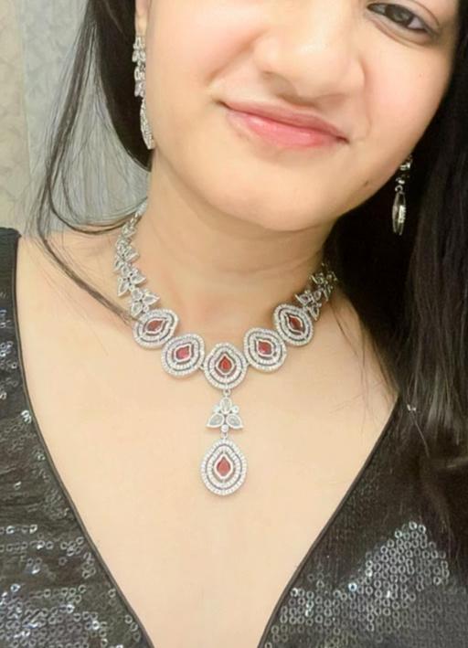 Ashya AD Necklace Set - AJEH Jewellery