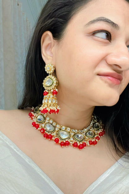 Iba Kundan Necklace Set - AJEH Jewellery