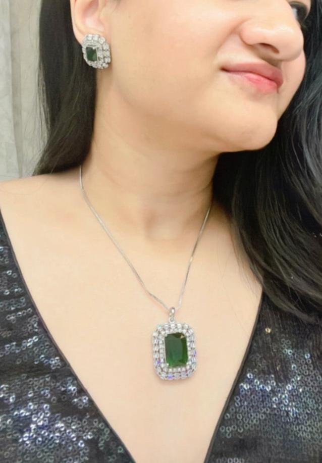 Shahira AD Pendant Set - AJEH Jewellery