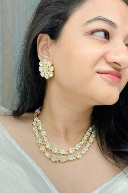 Gulbano Kundan Necklace Set - AJEH Jewellery