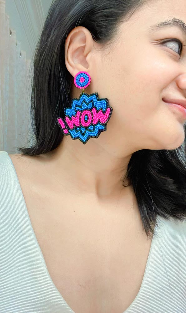 Wow Handbeaded Earrings - AJEH Jewellery