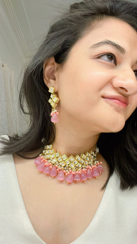 Naqsh Kundan Necklace Set - AJEH Jewellery