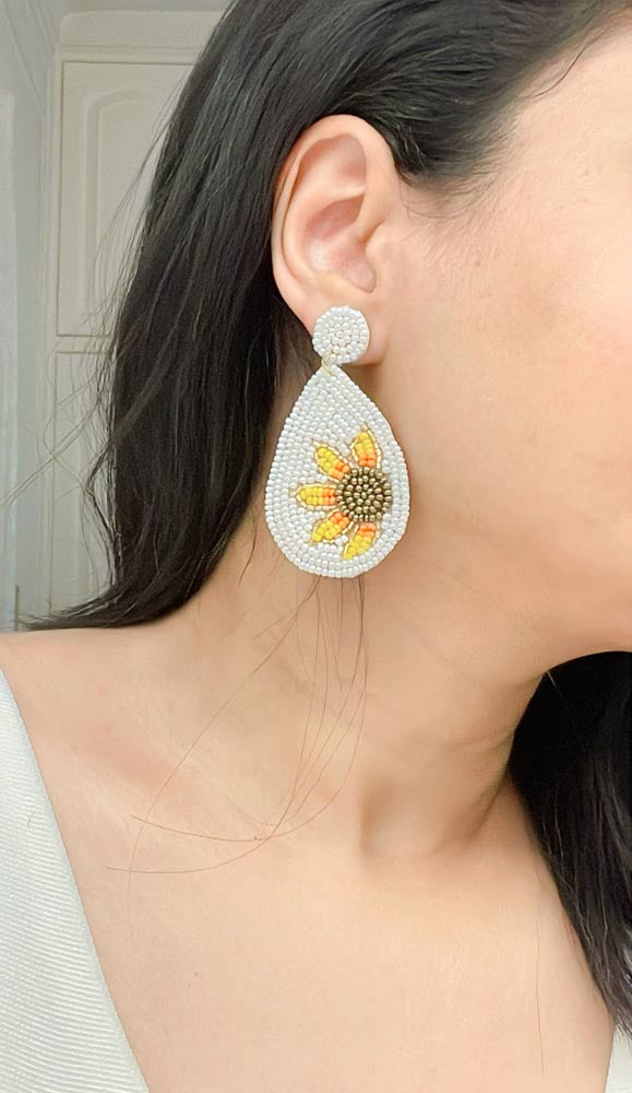 Clara Handbeaded Earrings - AJEH Jewellery