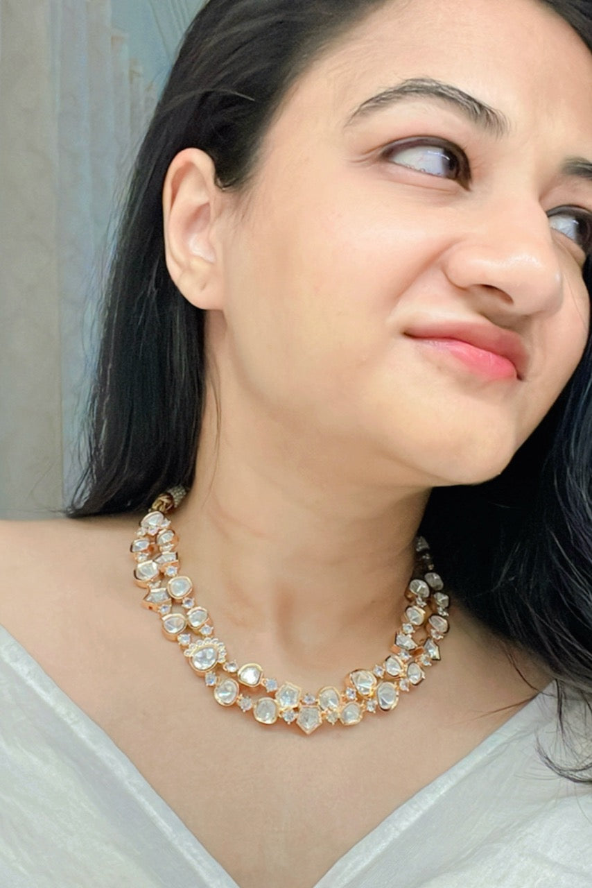 Dariya Kundan Necklace Set - AJEH Jewellery