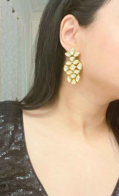 Alanoud Kundan Earrings - AJEH Jewellery