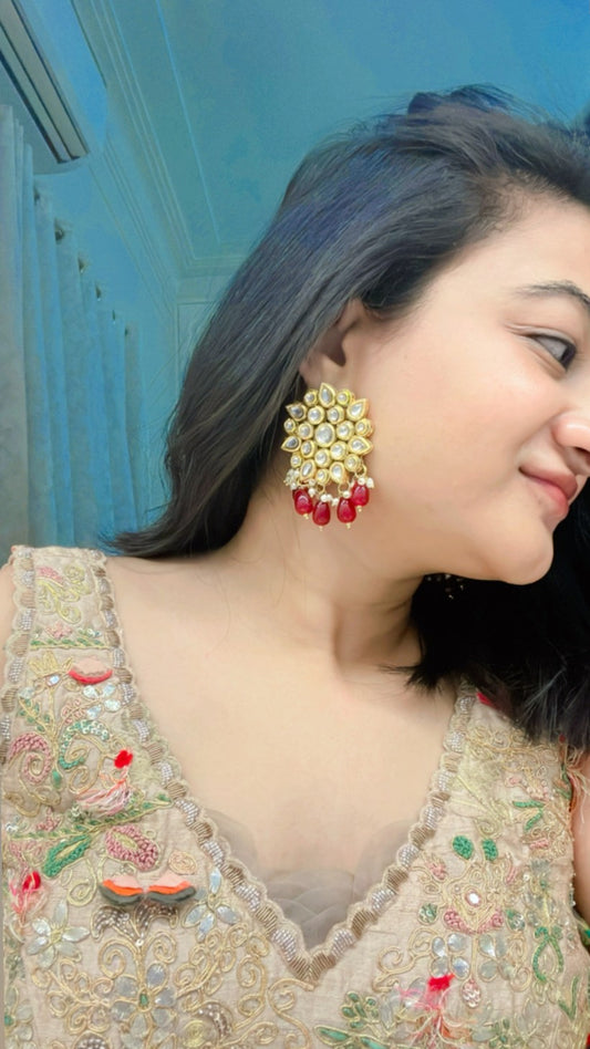 Guzaarish Kundan Earrings - AJEH Jewellery