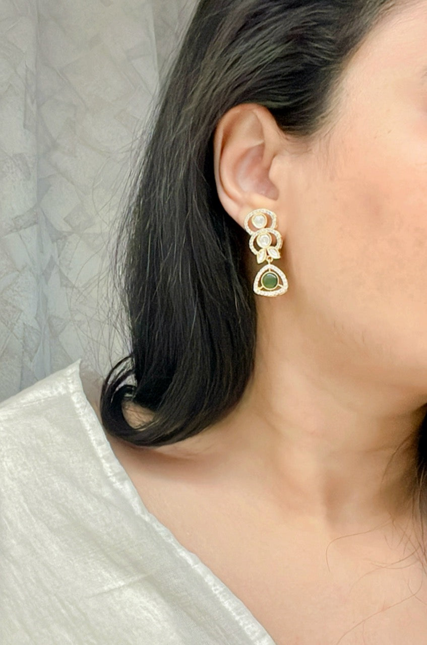 Reeha Kundan Earrings - AJEH Jewellery