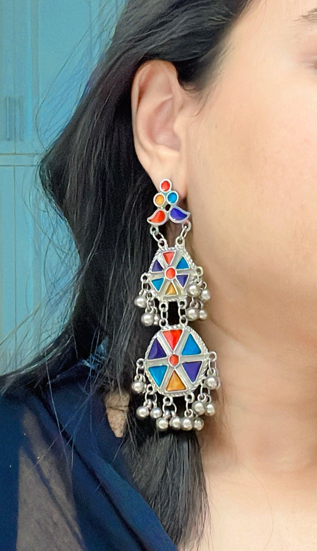 Qurbat Oxidised Earrings - AJEH Jewellery