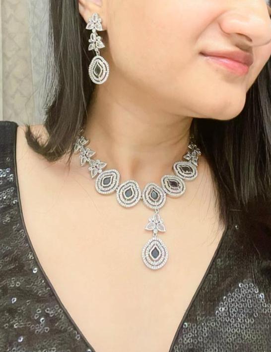 Ashya AD Necklace Set - AJEH Jewellery