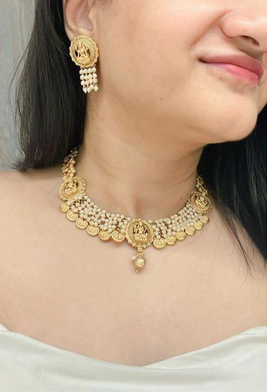 Marwa Temple Necklace Set - AJEH Jewellery