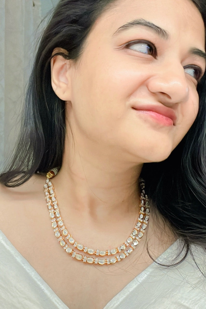 Dimah Kundan Necklace Set - AJEH Jewellery