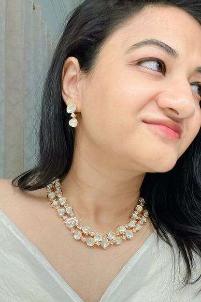 Dariya Kundan Necklace Set - AJEH Jewellery