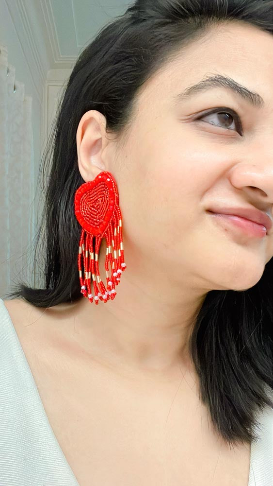 Lucia Handbeaded Earrings - AJEH Jewellery