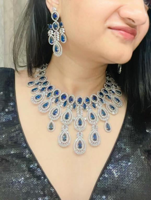 Rajiya AD Necklace Set - AJEH Jewellery