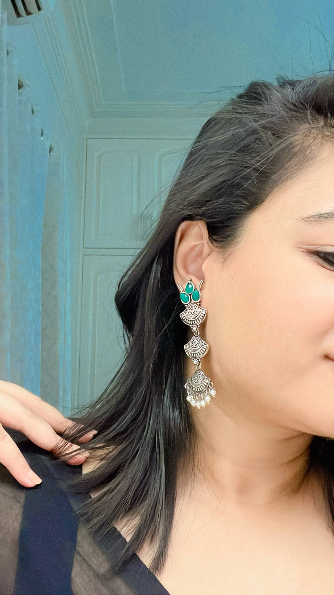 Riwaayat Oxidised Earrings - AJEH Jewellery