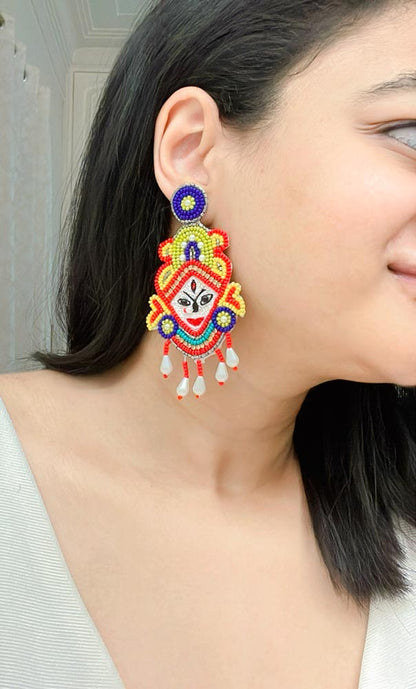 Durga Handbeaded Earrings - AJEH Jewellery