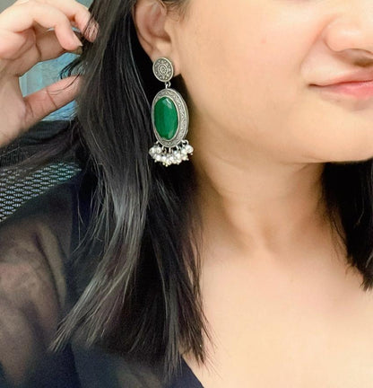 Maryam Oxidised Earrings - AJEH Jewellery