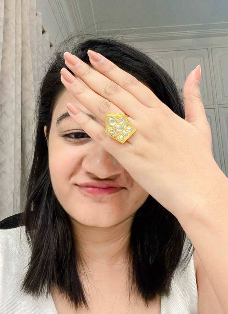 Abanah Kundan Ring - AJEH Jewellery