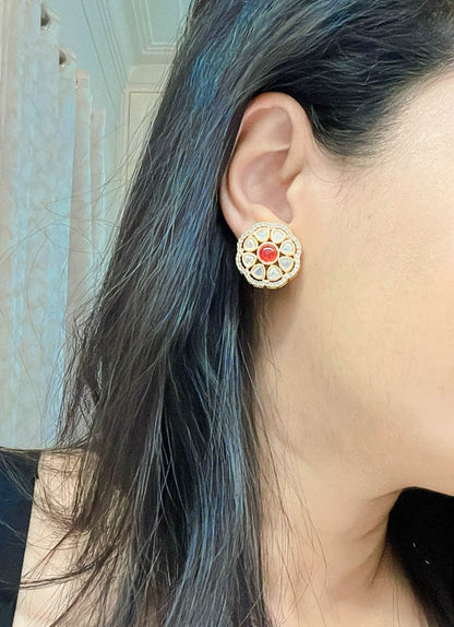 Afnaan Kundan Earrings - AJEH Jewellery