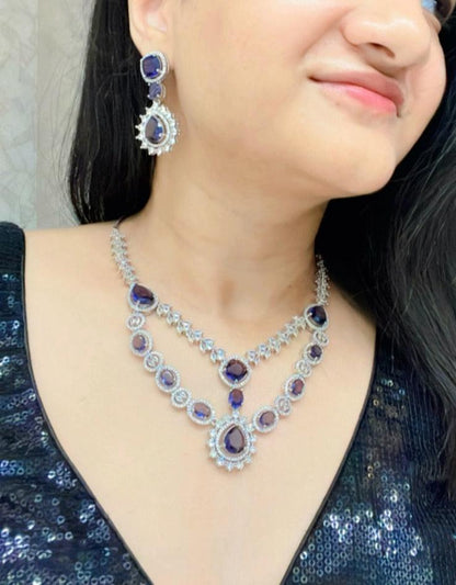 Haya AD Necklace Set - AJEH Jewellery