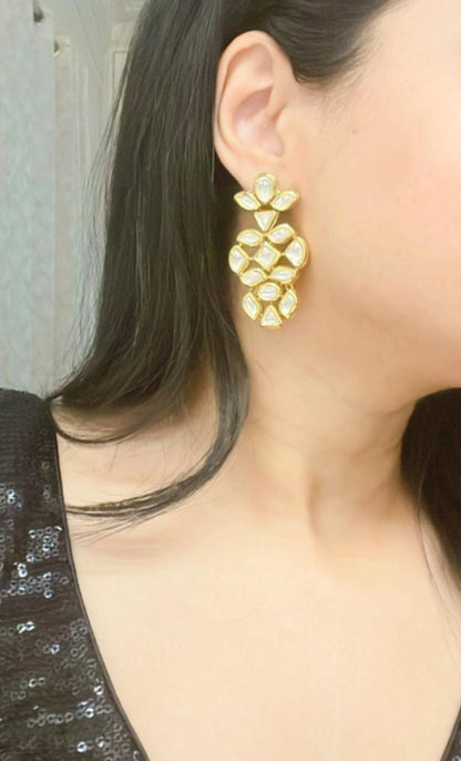 Alanoud Kundan Earrings - AJEH Jewellery