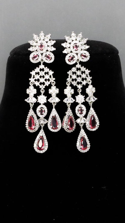 Afreen AD Necklace Set - AJEH Jewellery