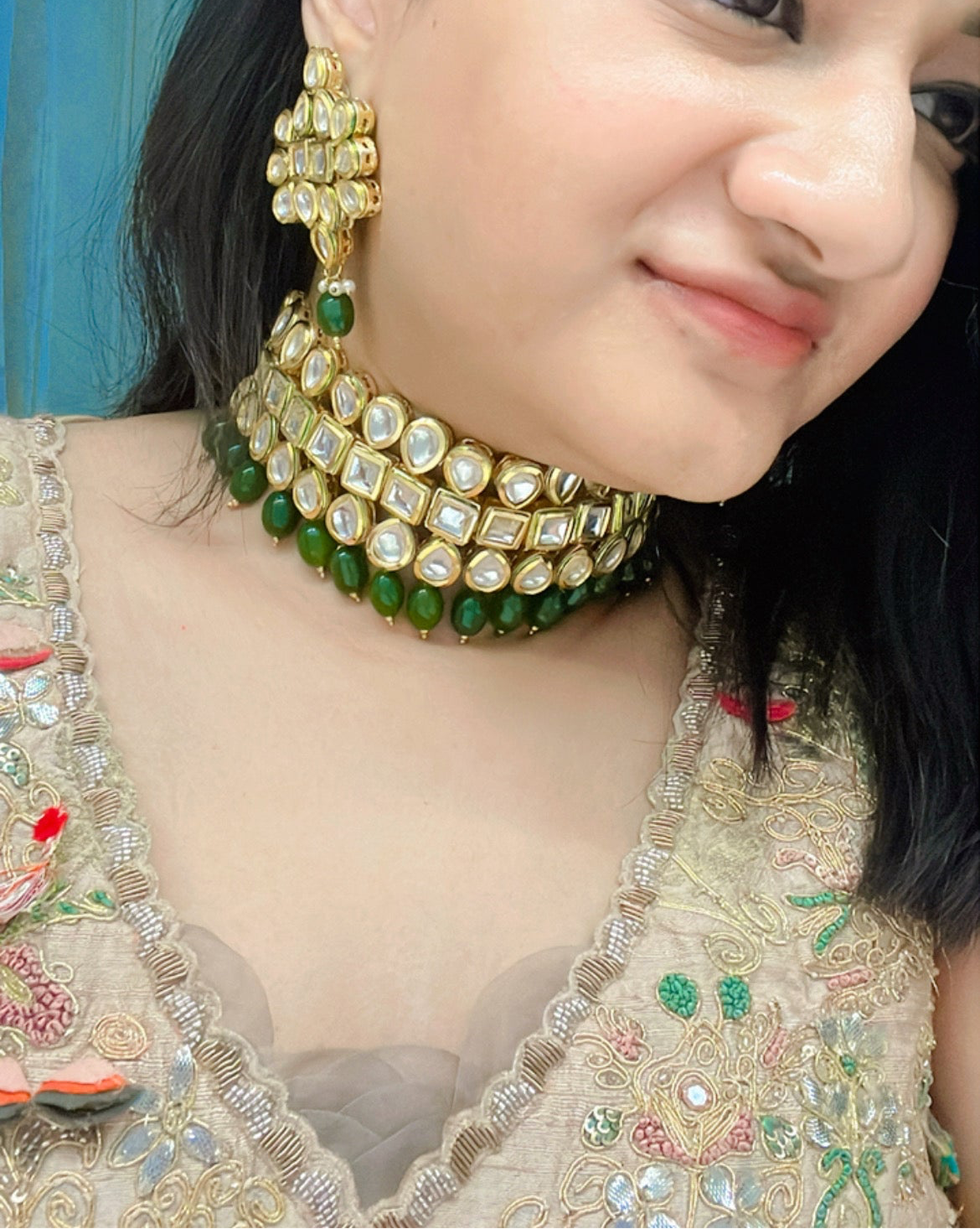 Naayaab Kundan Necklace Set - AJEH Jewellery