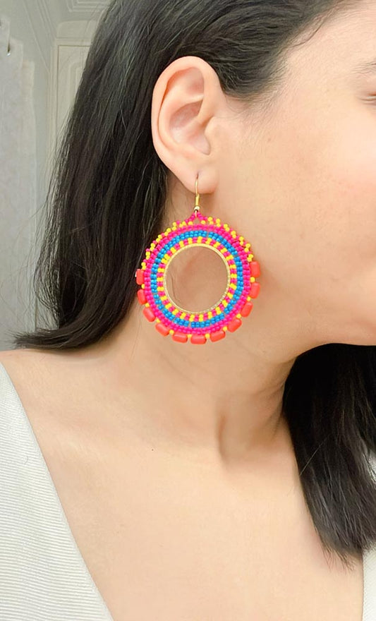 Julia Handbeaded Earrings - AJEH Jewellery