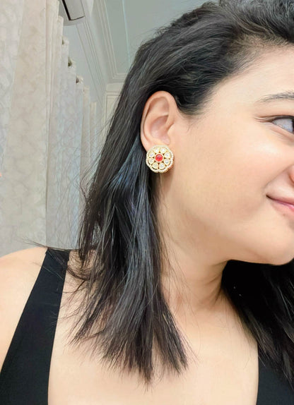 Afnaan Kundan Earrings - AJEH Jewellery