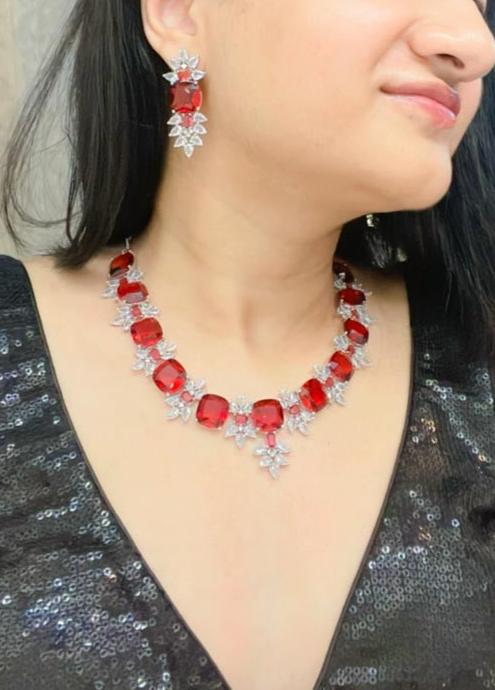 Azra AD Necklace Set - AJEH Jewellery