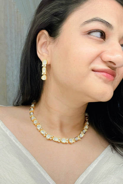 Irsa Kundan Necklace Set - AJEH Jewellery