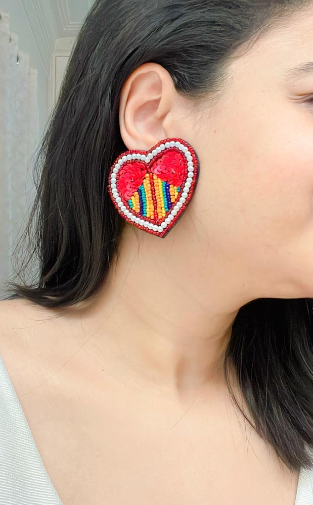 Esther Handbeaded Earrings - AJEH Jewellery