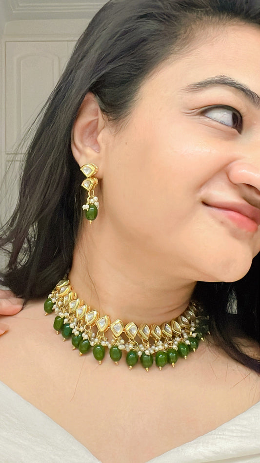 Hoor Kundan Necklace Set - AJEH Jewellery
