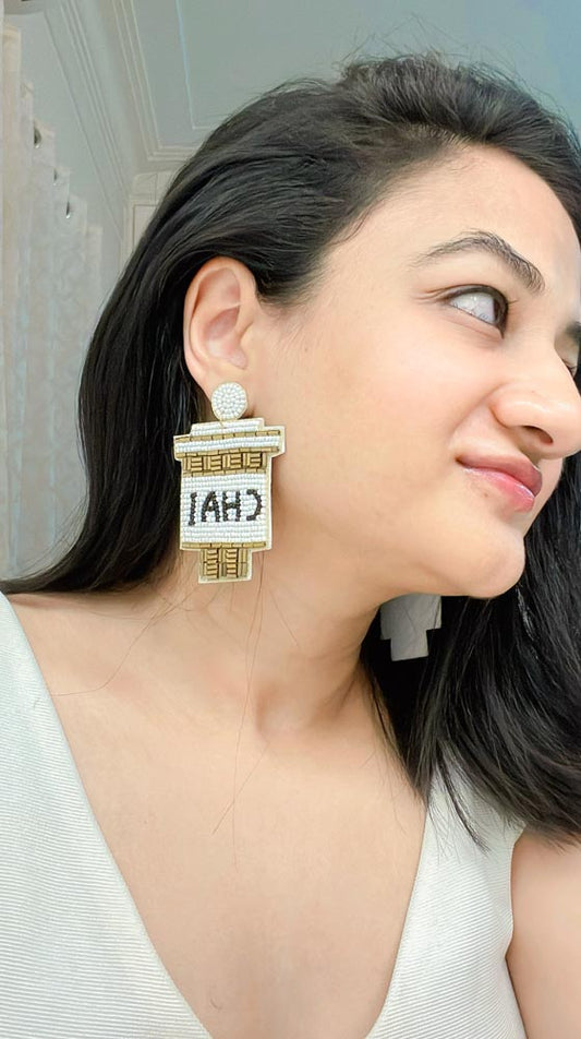 Chai Handbeaded Earrings - AJEH Jewellery