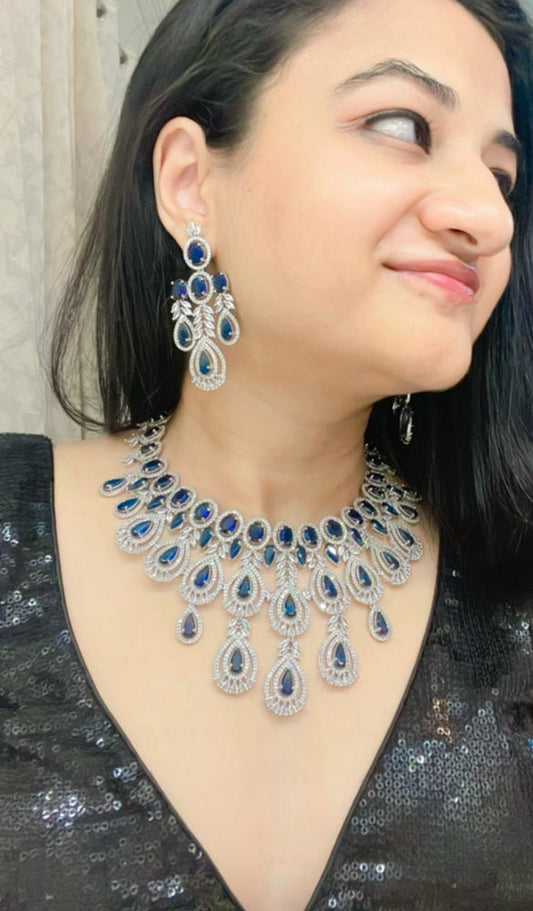 Rajiya AD Necklace Set - AJEH Jewellery