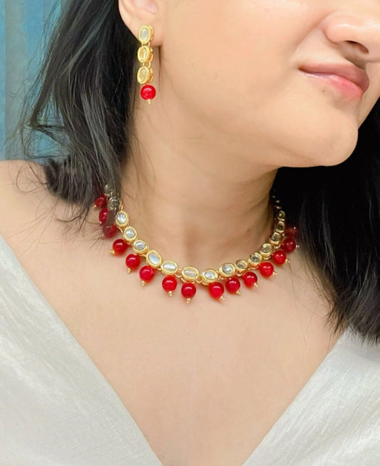 Inayat Kundan Necklace Set - AJEH Jewellery