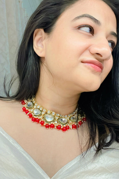 Iba Kundan Necklace Set - AJEH Jewellery