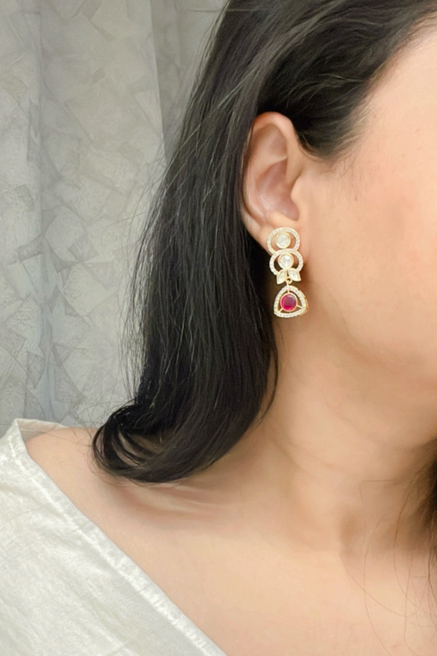 Reeha Kundan Earrings - AJEH Jewellery