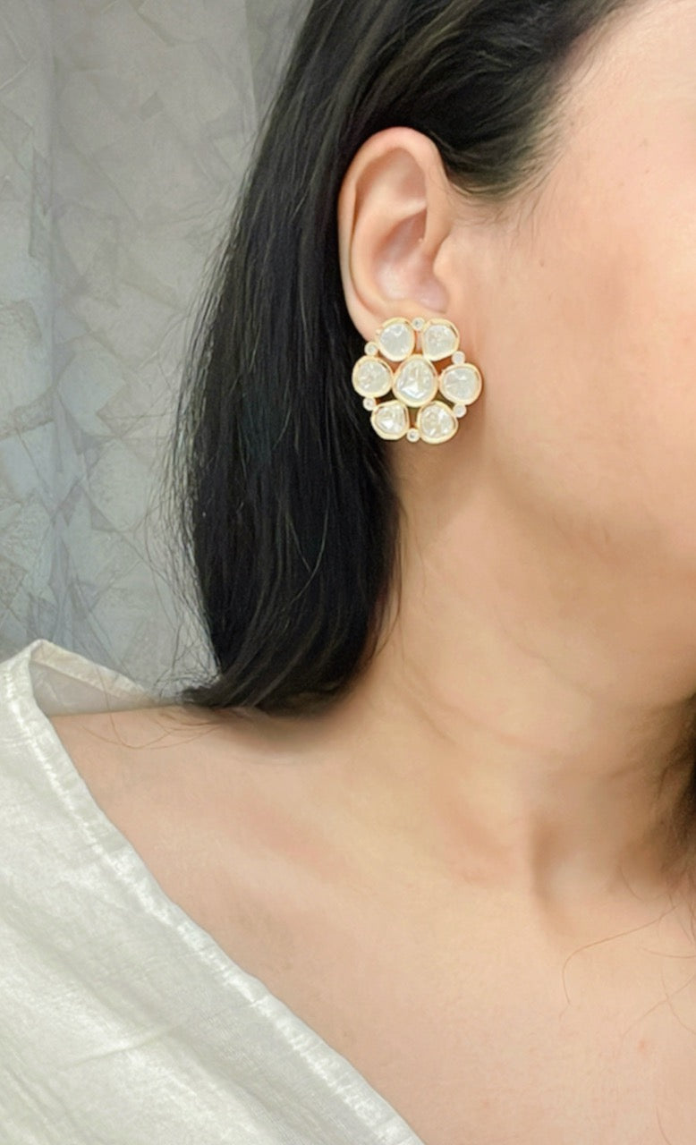 Misba Kundan Earrings - AJEH Jewellery