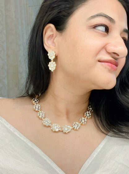 Jumana Kundan Necklace Set - AJEH Jewellery