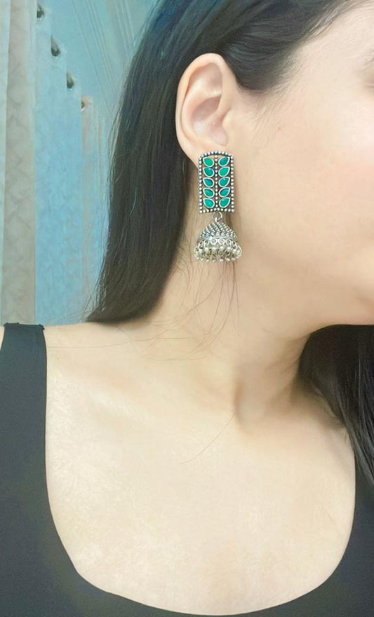 Samara Oxidised Earrings - AJEH Jewellery