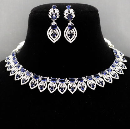 Eesha AD Necklace Set - AJEH Jewellery