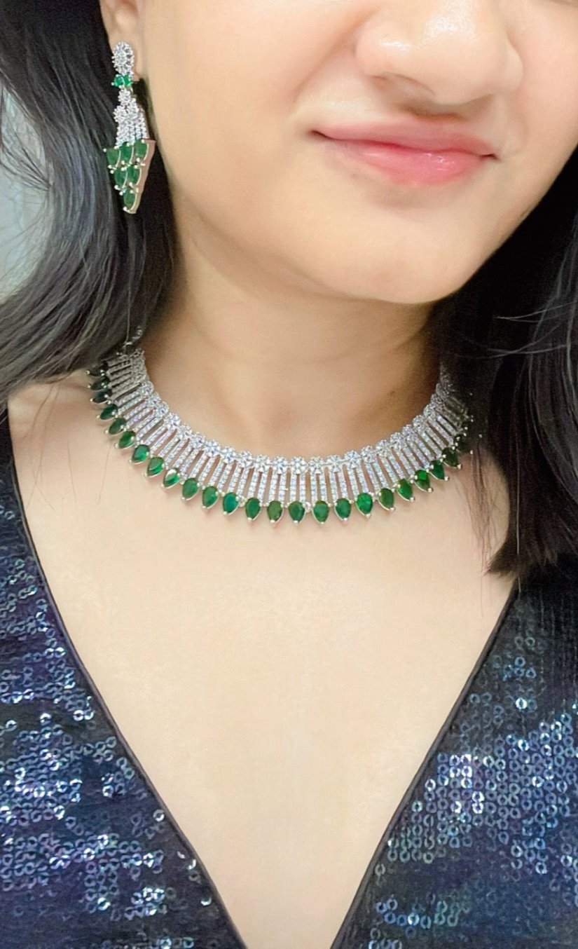 Rooh AD Necklace Set - AJEH Jewellery