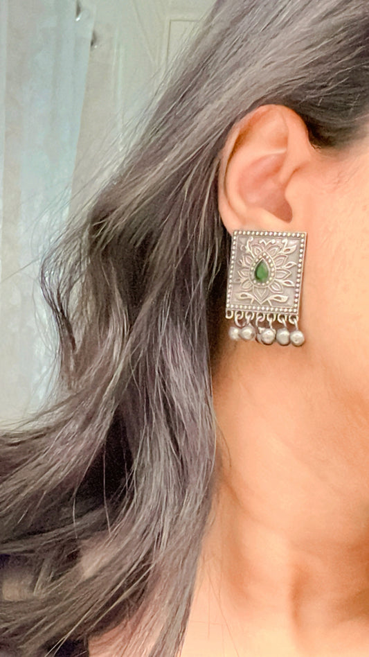 Raqs Oxidised Earrings - AJEH Jewellery