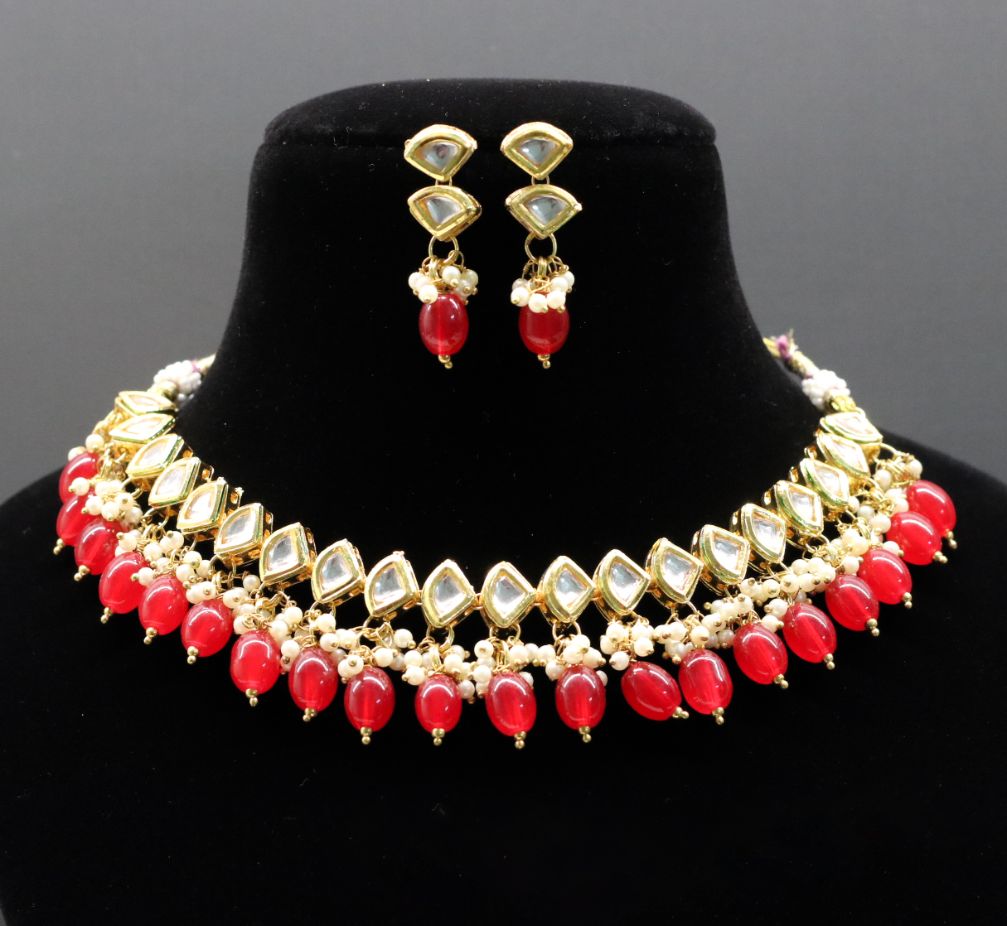 Hoor Kundan Necklace Set - AJEH Jewellery