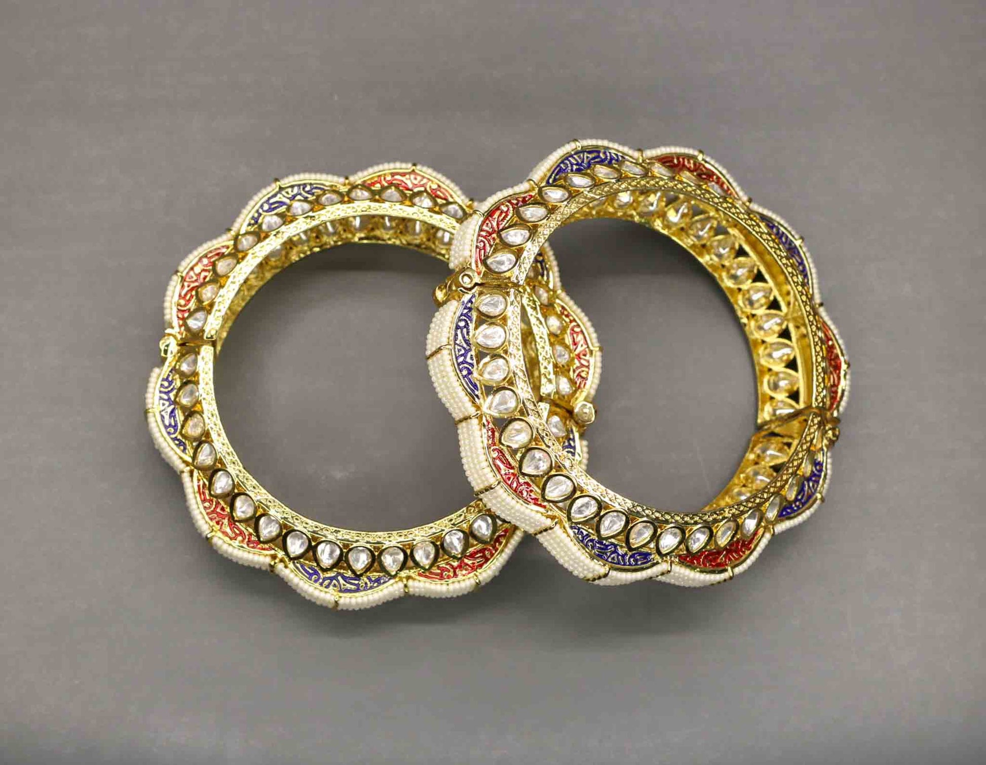 Aatiq Kundan Bangles - AJEH Jewellery