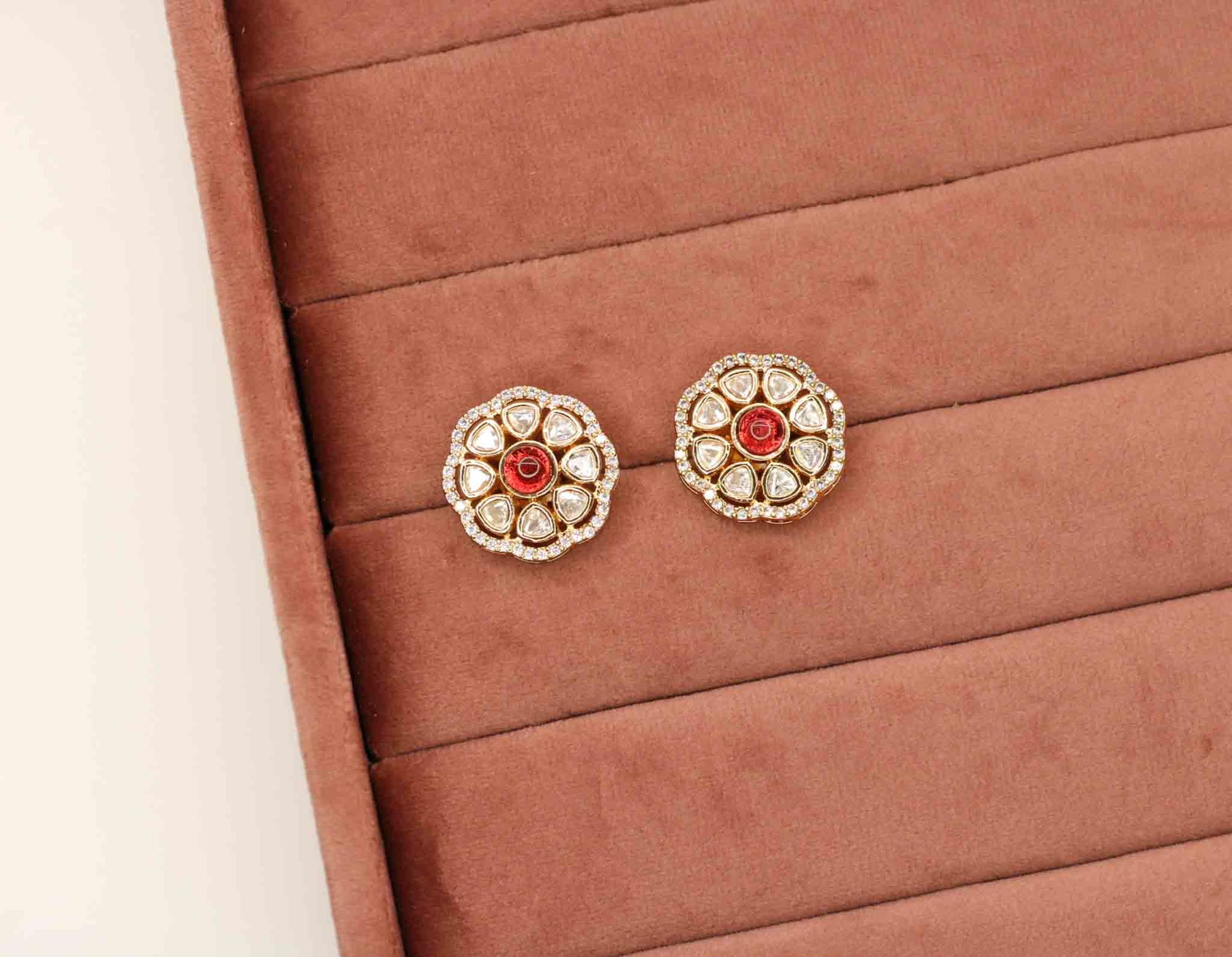 Afnaan Kundan Earrings - AJEH Jewellery