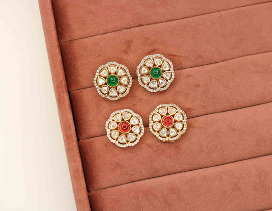 Afnaan Kundan Earrings - AJEH Jewellery